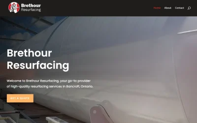Industrial website design for Brethour Resurfacing — sandblasting and equipment repainting