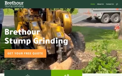 Website design for Brethour Stump Grinding — professional stump removal services